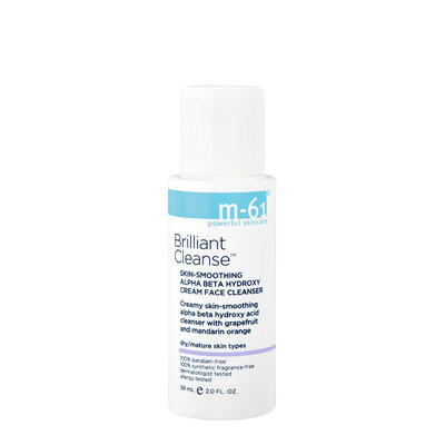 m-61 by Bluemercury Brilliant Cleanse - Travel Size Skin-Smoothing Alpha Beta Hydroxy Cream Face Cleanser, 2 oz