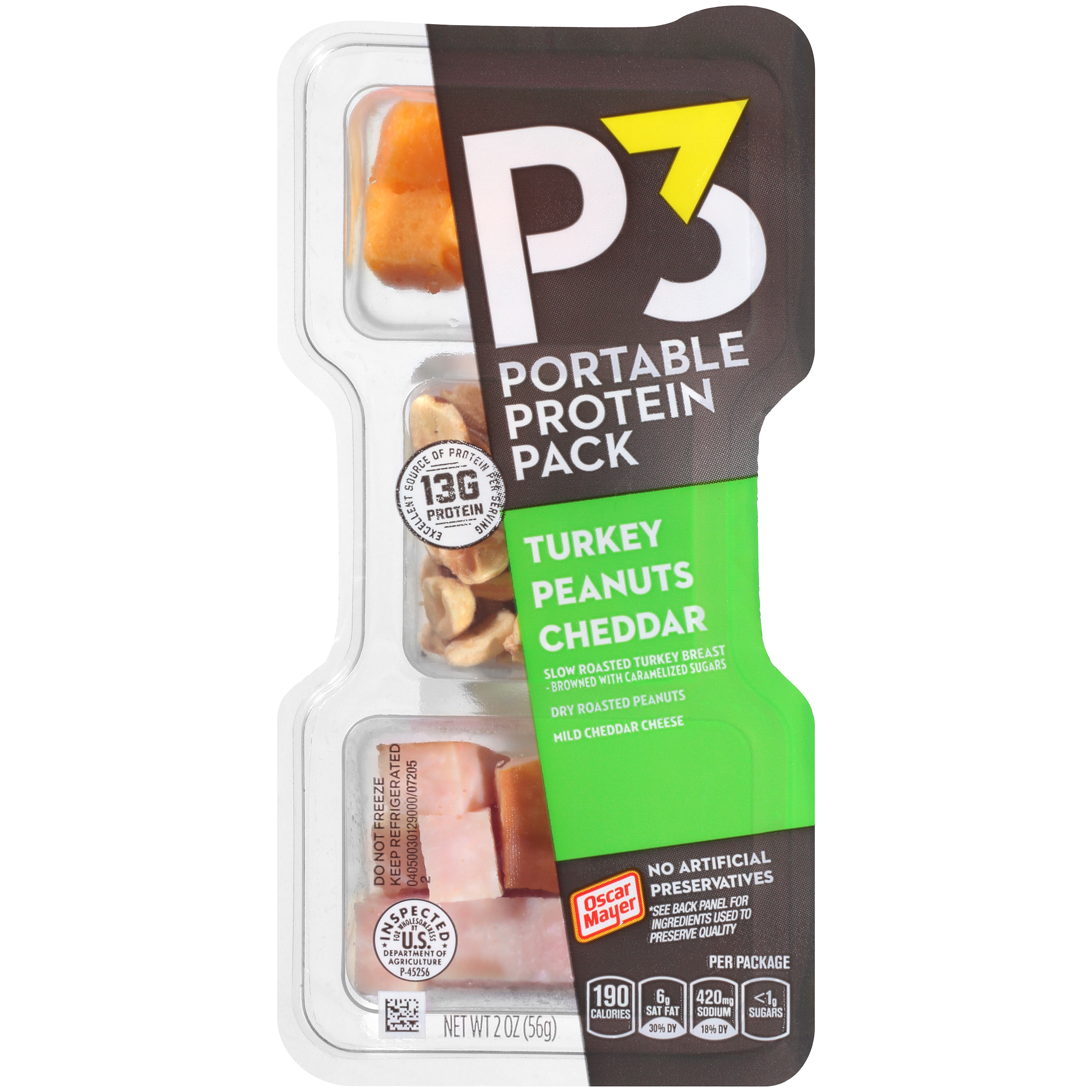 Oscar Mayer P3 Turkey, Cheddar & Peanuts Portable Protein Pack