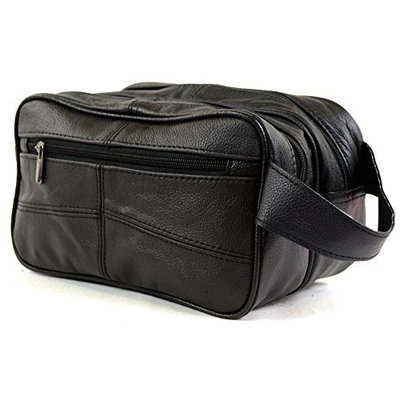 Men's Leather Toiletries / Travel / Holiday / Over Night / Weekend Wash Bag