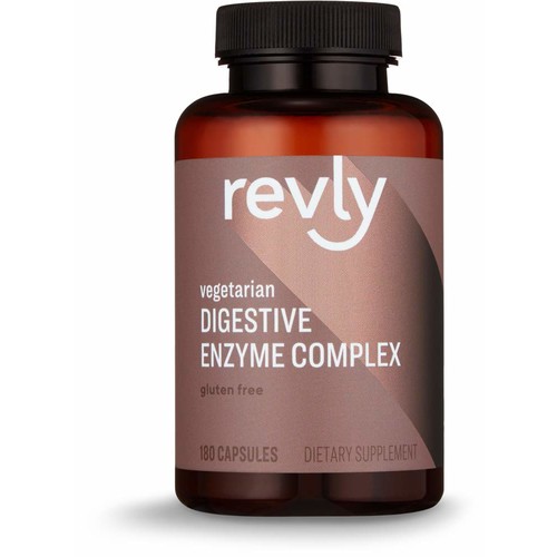 Amazon Brand - Revly Digestive Enzyme Complex, 180 Capsules, 90