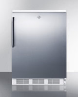 SUMMIT Built-in refrigerator-freezer with cycle defrost, front lock, stainless steel door, TB handle
