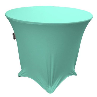 LA Linen TCSpandex30Rx30H-MintX44 Round Spandex Tablecloth Mint - 30 x 30 in.