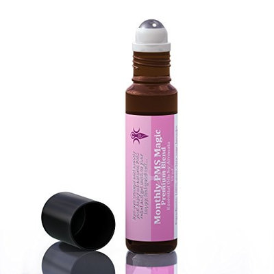 Monthly PMS Magic. Easy PMS relief for period cramps, discomfort & moody you. Essential oil blend to balance hormones, ease muscle spasms, bloating & more. Therapeutic grade, premixed, 100% natural.