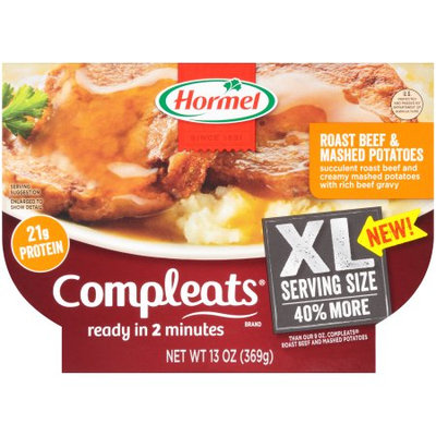 Hormel XL COMPLEATS ROASTED BEEF & MASHED POTATO 13 oz