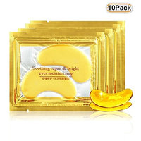 Collagen Eye Mask 10 Pair Gold Eye Mask Gel Collagen Mask Pads For Anti Aging, Dark Circles,Puffiness Eye Gold Patch with Anti-aging and Wrinkle Care Properties Reduce Dark Circles and Puffiness
