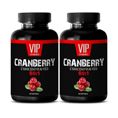 Dental care - CRANBERRY CONCENTRATED EXTRACT 252Mg 50: 1 - Cranberry concentrate pills - 2 Bottles 120 Softgels