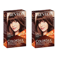 Revlon ColorSilk Hair Color 43 Medium Golden Brown 1 ea (Pack of 2) + FREE LA Cross Blemish Remover 74851