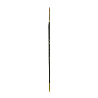 Silver Brush Renaissance Series Long-Handle Paint Brush 7100, Size 12, Round Bristle, Sable Hair, Multicolor