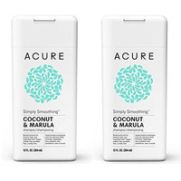 Acure Organics Coconut Straightening Brazilian Keratin Coconut Water + Marula Oil Natural Shampoo, 8 fl. oz. (Pack of 2)