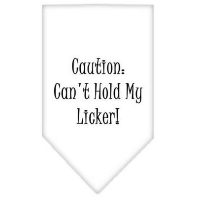 Ahi Can't Hold My Licker Screen Print Bandana White Large