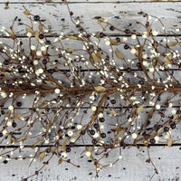 Kmi International Burgundy and Cream Mixed Berry Garland with Leaves