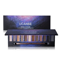 Professional Shimmer Eye Shadow Palette ? Pigmented Eye Shadow Long wear Waterpoof with Eyeshadow Blending Brush Applicator Ucanbe (edition 1)