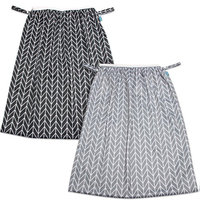 Teamoy (2 Pack) Reusable Pail Liner for Cloth Diaper/Dirty Diapers Wet Bag, Gray Arrow+Black Arrow