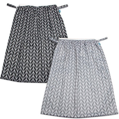 Teamoy (2 Pack) Reusable Pail Liner for Cloth Diaper/Dirty Diapers Wet Bag, Gray Arrow+Black Arrow