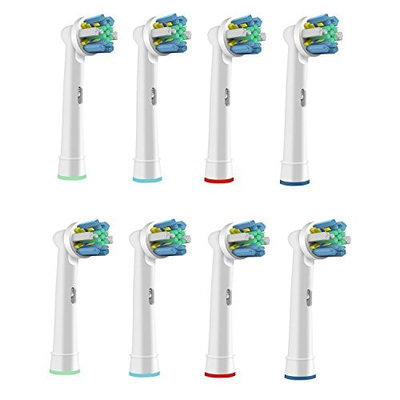 VeniCare Replacement Brush Heads Compatible with Oral-B Electric Toothbrush - Model EB-25A Floss Action Works with all Oral B Brush Handles (except for Sonic models) , Cleanest, Sparkling Teeth (8)