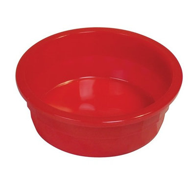 Van Ness Heavyweight Translucent Crock Dish Dog Bowl, Large, 52 Oz, Red