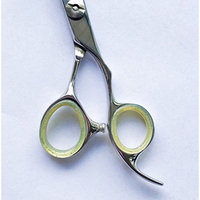 10 Yellow Gold Color Barber Hair Shears Scissors Finger Rings Grips Inserts 5 Large + 5 Small, Soft Rubber Ring Sizer