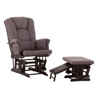 Status Veneto Glider and Nursing Ottoman, Black/Grey