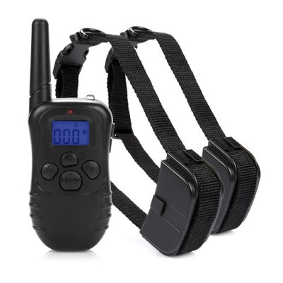 Besmall 300 Meters(328 yards/984 ft) Remote Dog Training Shock Collar, Vibration and Shock Pet Dog Training Collar for 2 Dogs