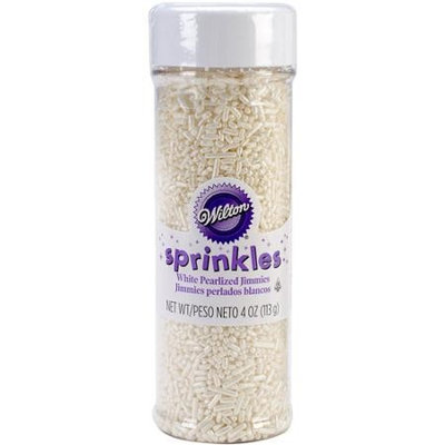 Wilton Jimmies Sprinkles 4 Ounces White Pearl