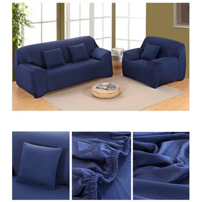 Yosoo Sofa Covers Elastic Anti Wrinkle Couch Covers, Solid Color Stylish Loveseat Sofa Cover Anti-Mite Pet Dog Cat Protector Cover Fit Many 35-90 inch Sofas