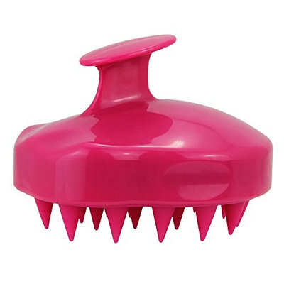 Hair Scalp Brush , HTIANC Scalp Care Brush Massage Silicone Soft Comb for Men Women Kids and Pets (Rose Red)