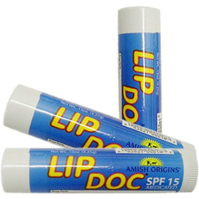 Amish Origins- Lip Doc Natural Healing Lip Balm with SPF 15, (0.15 oz)