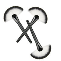 NUOFENG 3 Pcs Fan Shape Premium Hair Makeup Brush Cosmetic Foundation Blending Blush Face Powder Brush Makeup Tool