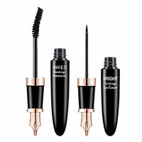 Baoblaze Set of 2 Black Volumizing Dense Mascara Waterproof Liquid Eyeliner Makeup Eye Beauty
