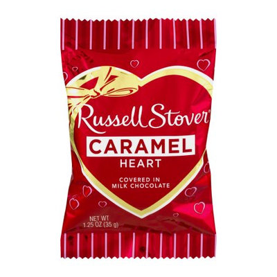 Russell Stover Candies, Inc. Russell Stover Caramel Heart in Milk Chocolate, 1.25 OZ