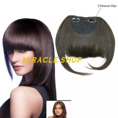 Clip in bang fringe color black - 100% human hair