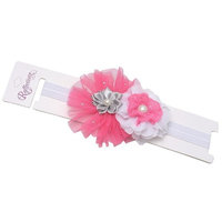 Reflectionz Girls Hot Pink Flower Pearl Center Stretch Hairband