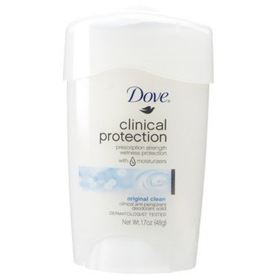 Dove Clinical Protection Antiperspirant Deodorant, Original Clean, 1.7 Oz (Pack of 3)