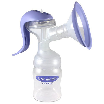 Lansinoh Manual Breast Pump with Stimulation and Expression Modes, Portable Breast Pump Compatible with all Lansinoh Baby Bottles & Breast Milk Storage Bags