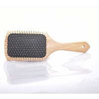 1 Pack Comb Hair Brush Wooden Wood Care SPA Massage Handle Natural Bamboo Anti-static Combo Pocket Long Round Holder Elegant Popular Beard Grooming Kids Travel Kit