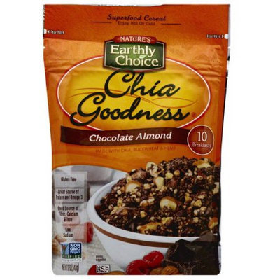 Natures Earthly Choice Nature's Earthly Choice Chia Goodness Chocolate Almond Superfood Cereal, 12 oz, (Pack of 6)