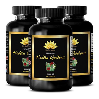 Belly fat burner for women - HOODIA GORDONII EXTRACT 2000mg - Increase energy - 3 Bottles 180 Tablets