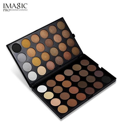 Vovomay Women's Long Lasting Waterproof Sweat Eye Shadow, Professional 24 Shimmer Color + 24 Matt Color Eye Shadow Powder Palette