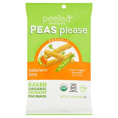 Peeled Inc. Peeled Snacks, Peas Pls Hbnro Lime, 3.3 Oz (Pack Of 12)