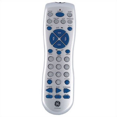 GE Universal Remote Control - TV, VCR, Cable Box, DVD Player, Satellite Box, CD Player - Universal Remote Control
