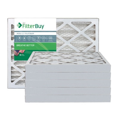 AFB Platinum MERV 13 18x22x2 Pleated AC Furnace Air Filter. Filters. 100% produced in the USA. (Pack of 6)