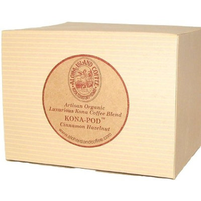 Aloha Island Coffee Cinnamon Hazelnut Kona Blend Organic Coffee Pods, 36 Pods, 36-Count