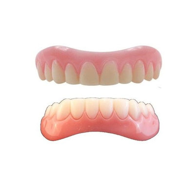 Instant Smile Teeth MEDIUM Top and Bottom Veneers 2 extra fitting beads