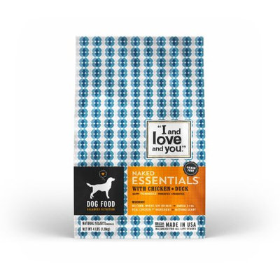 I and Love and You Kibble Naked Essentials with Chicken & Duck Dog Food - 4.0 lb