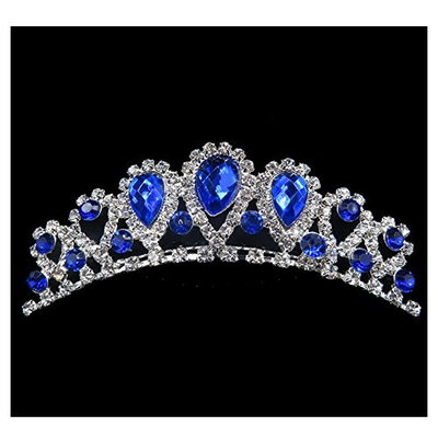 UDORA Flower Girl Crystal Tiara Kids Crowns Hair Jewelry Rhinestone Princess Headband for Wedding Party