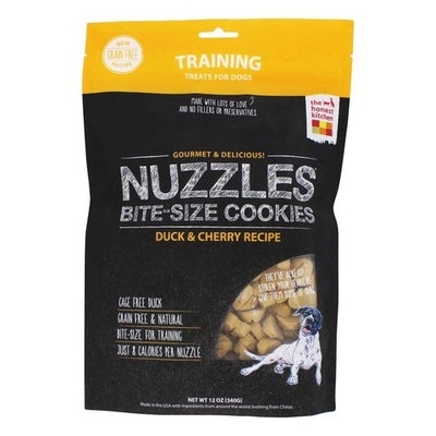 Nuzzles Bite-Size Cookies Grain Free Training Treats for Dogs Duck & Cherry Recipe - 12 oz.