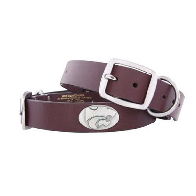Zeppelin Products, Inc. - Pets Zep-Pro Brown Leather Concho Pet Collar, Kansas State Wildcats