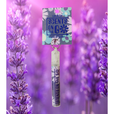 SCENTS ON THE GO - Lavender Essential Oil Keychain Spray - 100% Therapeutic