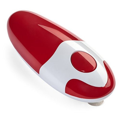 Bartelli Soft Edge Automatic Electric Can Opener - Red Battery Powered