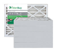 AFB Silver MERV 8 12x20x4 Pleated AC Furnace Air Filter. Filters. 100% produced in the USA. (Pack of 6)